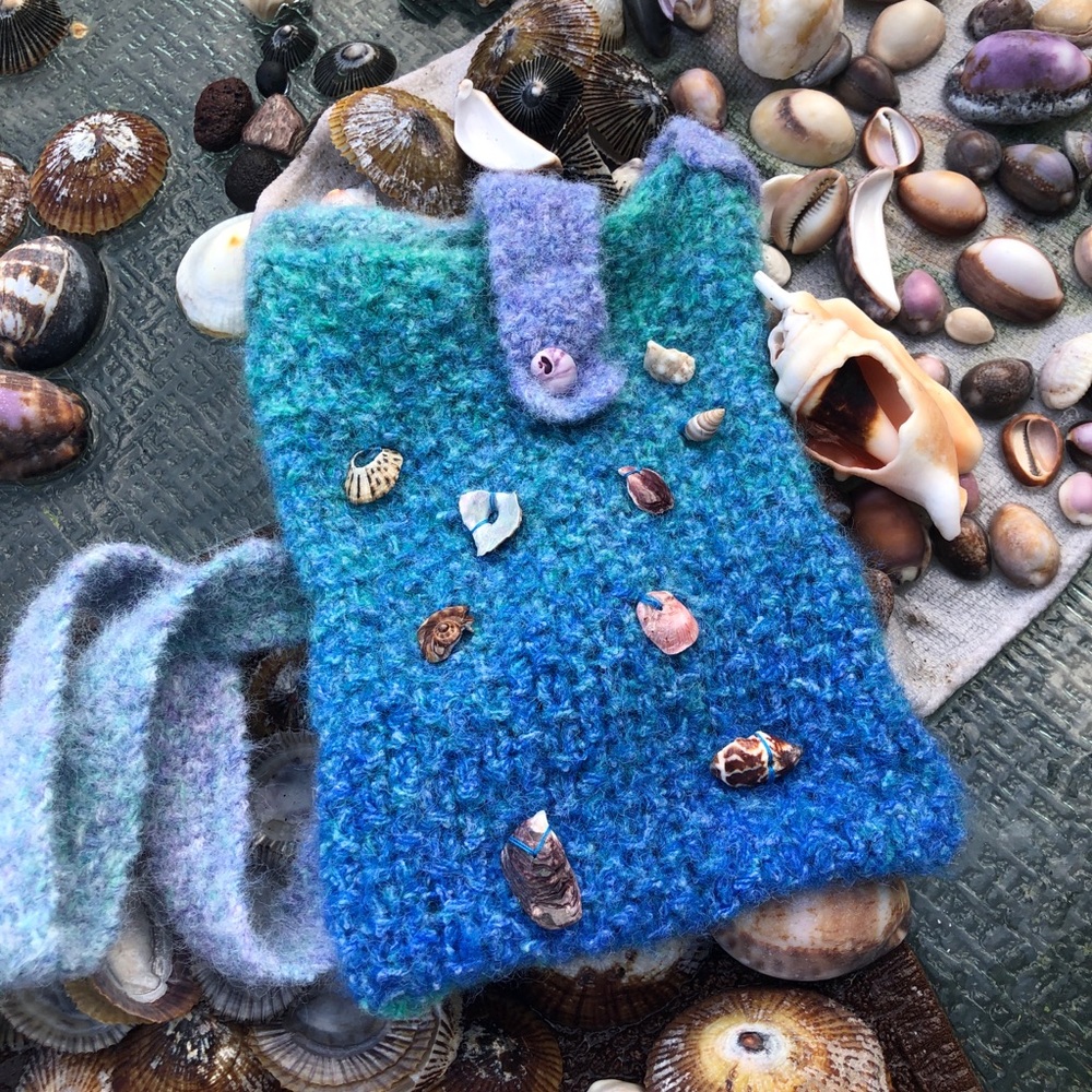 Hand Knitted Mermaid Cross body Bag